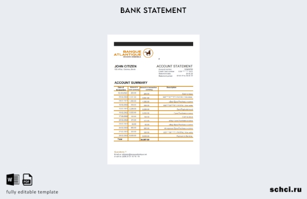 цифровая загрузка шаблона Excel банковской выписки Benin Banque Atlantique